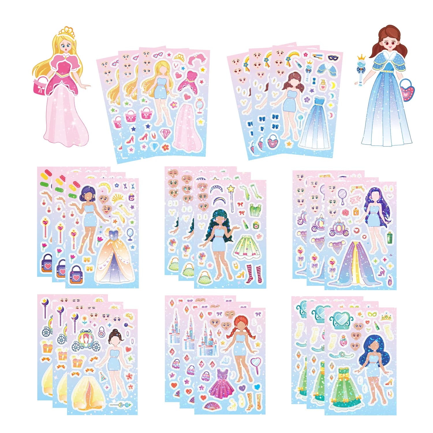 8 pz/set adesivi fai da te puzzle adesivi che cambiano faccia animale assemblare gioco cognizione Montessori giocattoli educativi per bambini bambini