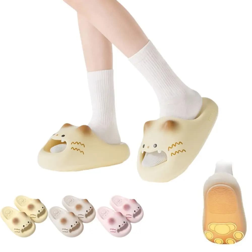 Adorabili Pantofole Impermeabili a Forma di Zampa di Gatto, Antiscivolo, con Punta Chiusa, Suola Morbida, per Donna, da Casa