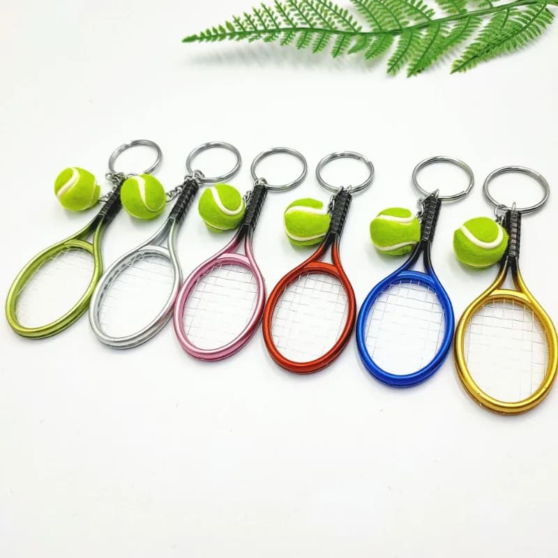 Portachiavi con ciondolo mini racchetta da tennis Portachiavi sportivo carino Portachiavi con ricerca di anelli Accessori per borse Regali per fan per adolescenti