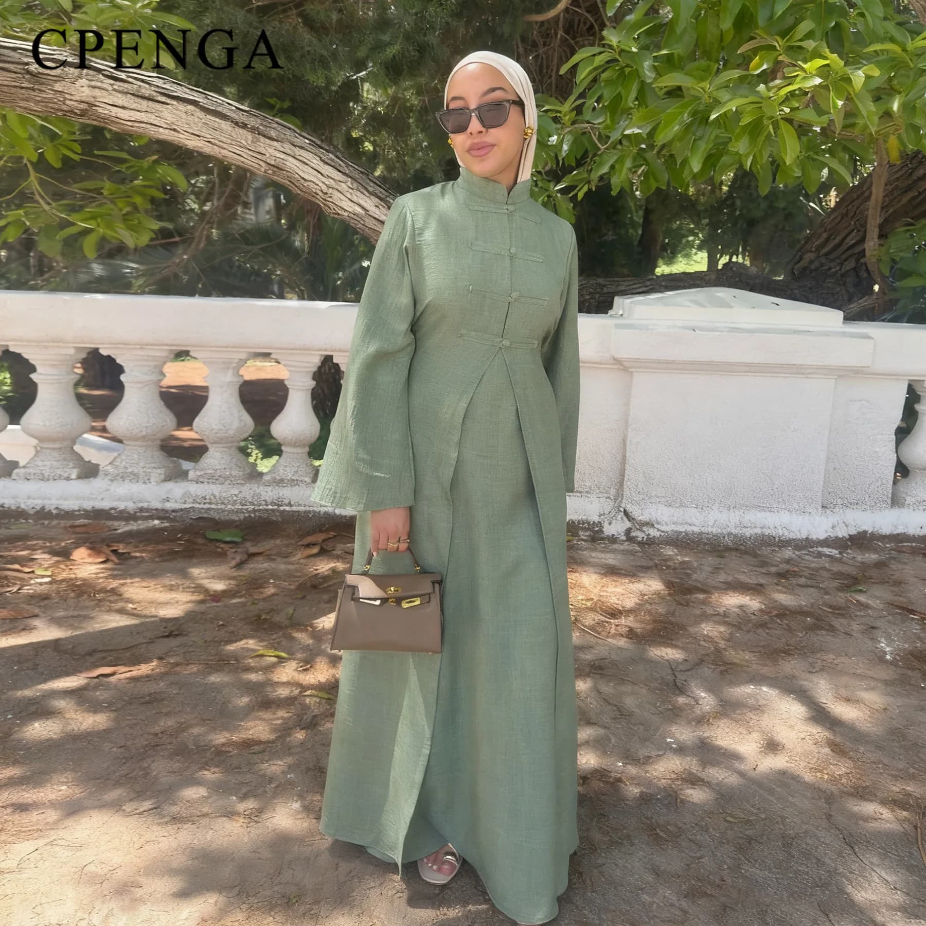 Ramadan Set Abaya Arabic modest in two pieces for Muslim women Elegant cardigan simple Dubai and inner dress New Turkish caftano dress