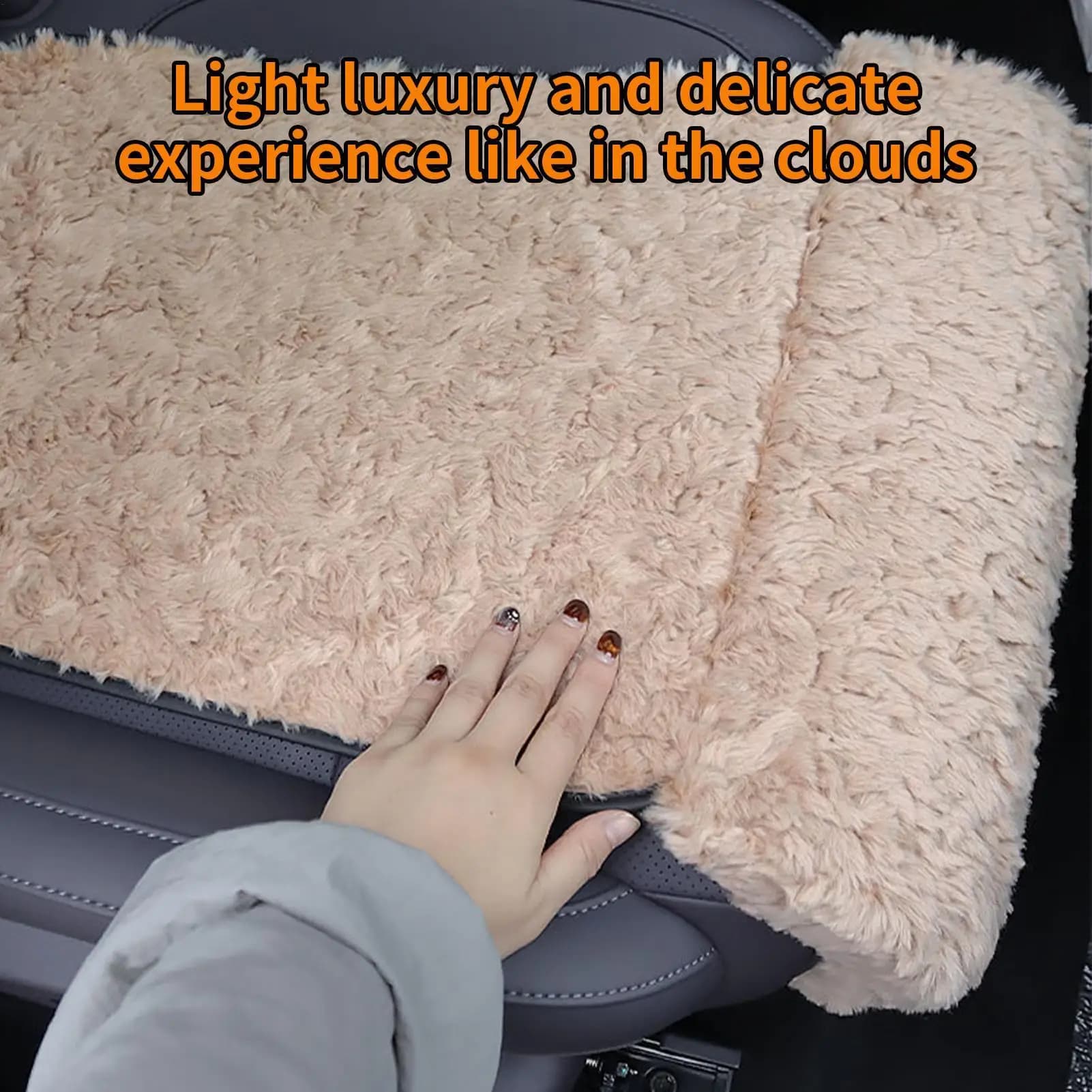 Tappetino per seggiolino auto Cuscino ergonomico in peluche morbido e caldo Cuscino per auto per la guida in famiglia Veicolo invernale per interni ed esterni automobilistico