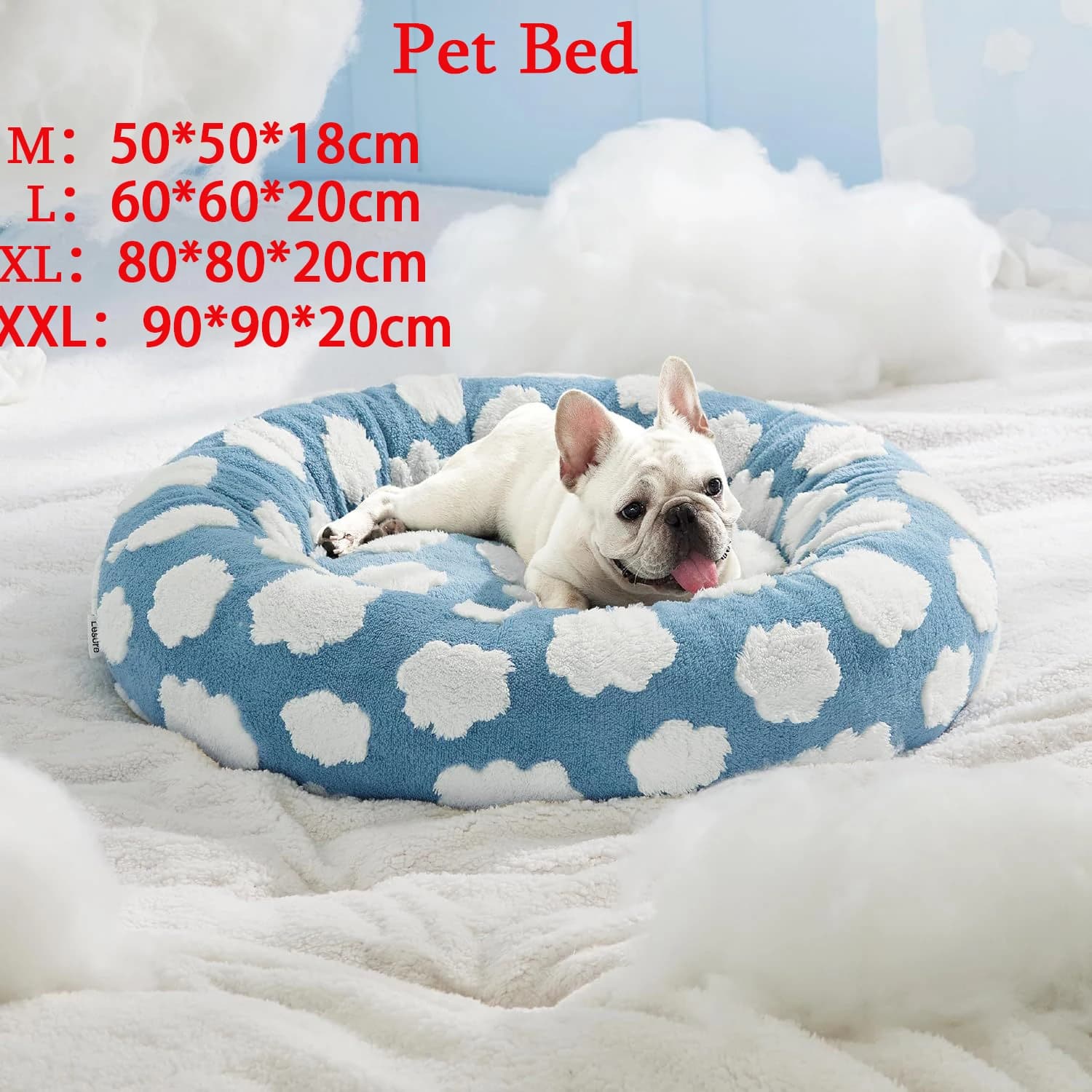 Cuccia per Animali Domestici in Peluche per il Tempo Libero Invernale, Universale per Tutte le Stagioni, Calda per Cani e Gatti, Rotonda per Cani/Gatti di Piccola/Media/Grande Taglia