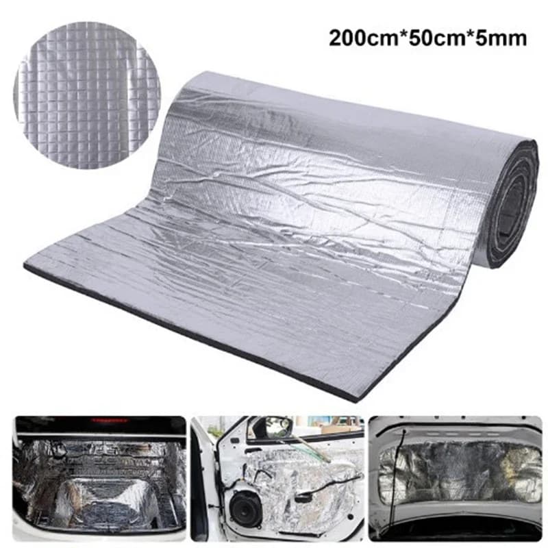10PCS Thermal and Hearing Insulating Cotton Car Caps 5mm Aluminum Sheet Door Cover Insulating Vibration Mats Noise Protection Mats