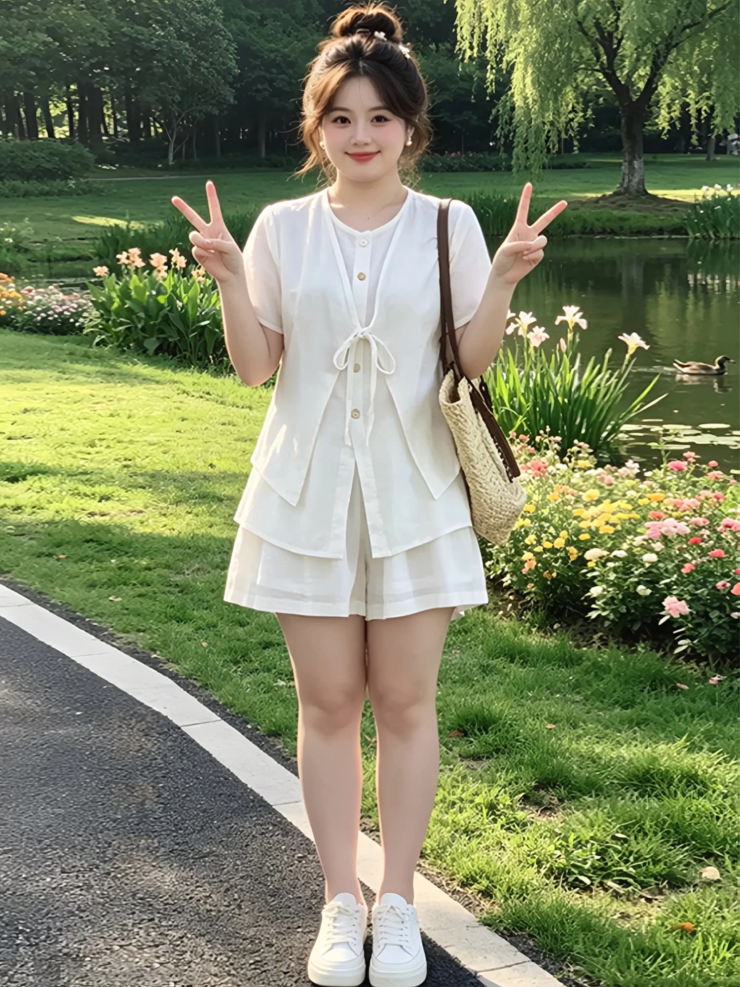 Unique Beautiful Summer Outfit Women's 2026 New Style Belted Short Sleeve Casual Shorts Set Fashionable Breathable Comfortable