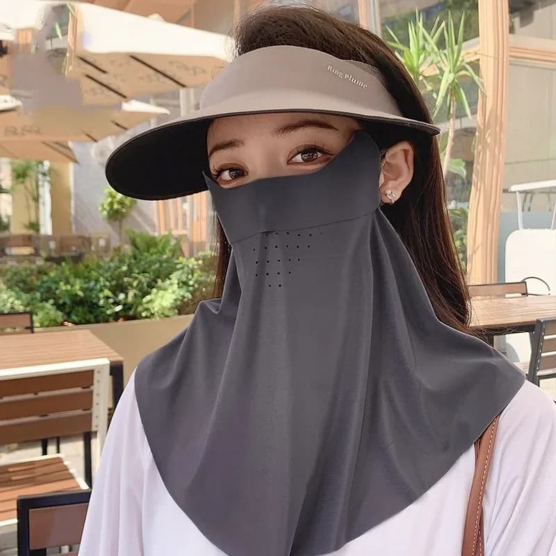 Women's UV Mask Seamless Silk – Ultra-thin, breathable and face protection