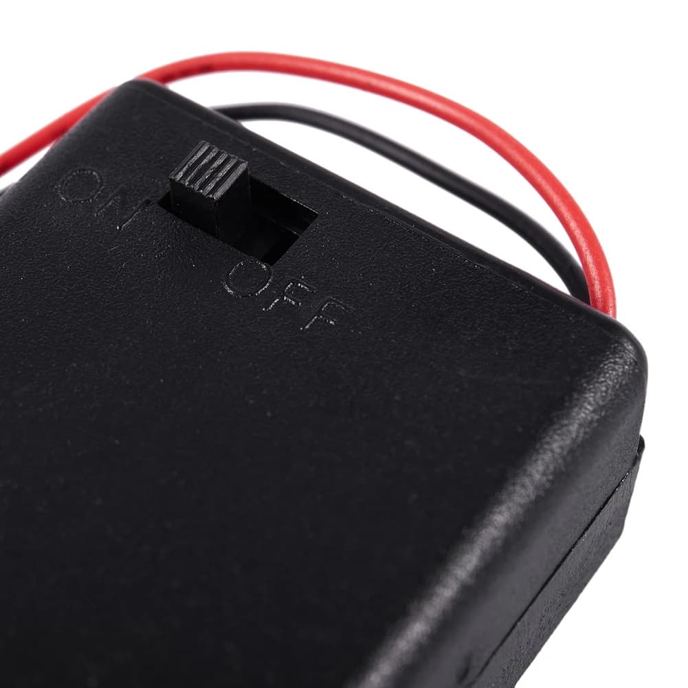 4 X Custodia portabatteria AA 3V Slot per scatola Interruttore ON/OFF cablato con coperchio