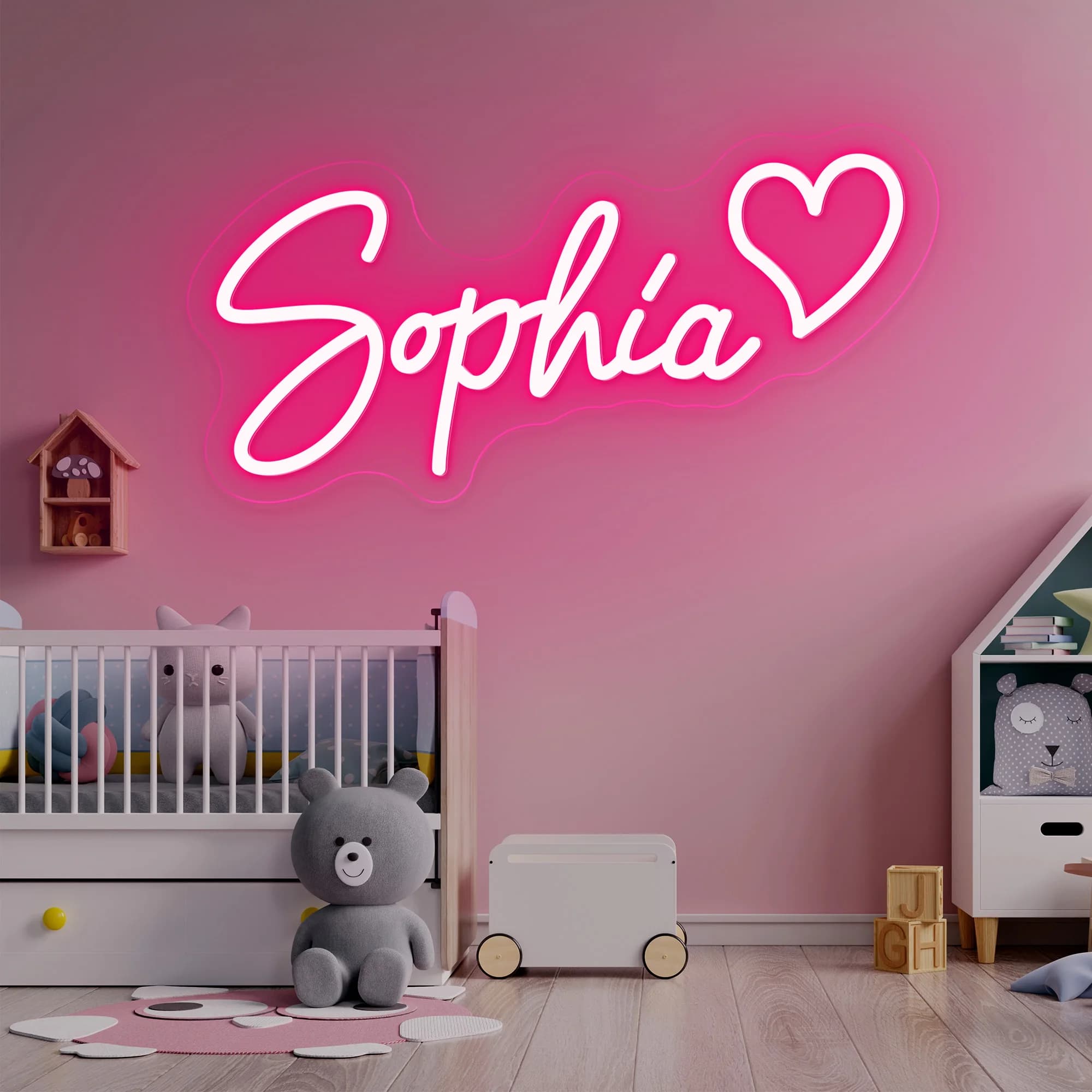 Neon personalizzato Led Nome bambini Luci al neon Decorazione estetica della stanza Camera da letto Neon Led Sign Lettere Regali personalizzati Fornitori di nozze