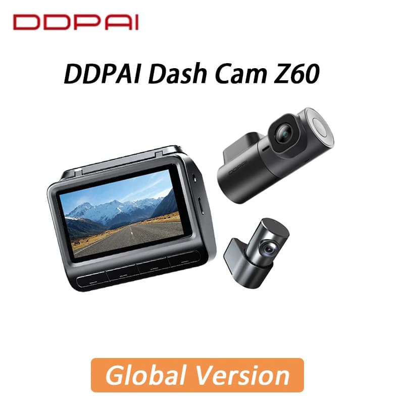 DDPAI Z60 4K+2K+1080P Dashcam Support Rear and Interior with GPS 5GHz WiFi ADAS NightVIS 2.0 Dash Room 24H Parking Monitor