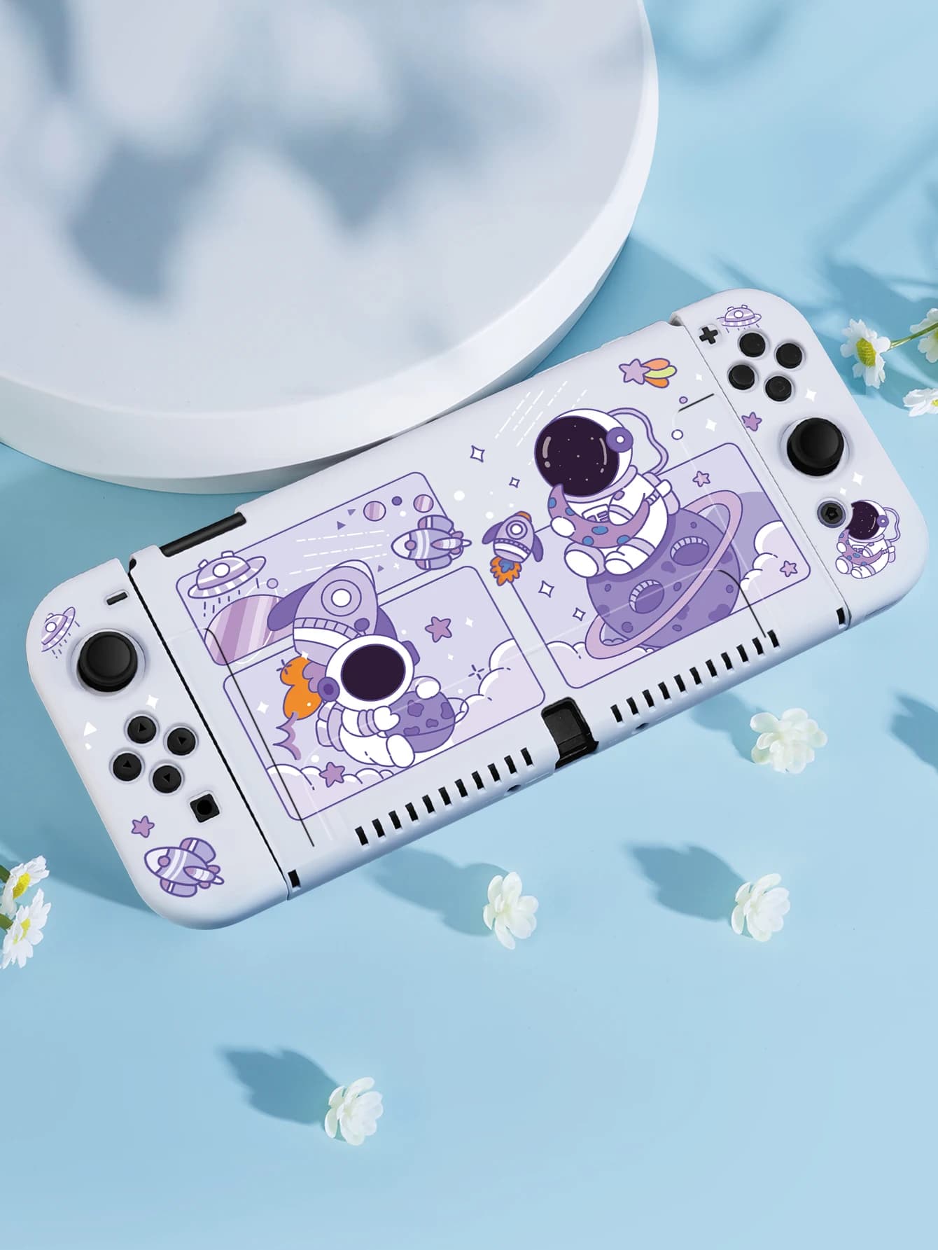 Custodia per astronauta per Nintendo Switch OLED, accessori per giochi NS, guscio separabile portatile per NS Joycon, Cover per interruttori