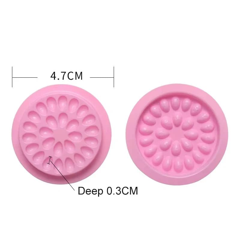 20/100 pz Supporto per colla ciglia, Forniture per extension ciglia, Pallet adesivo, Guarnizione in plastica, Cuscinetti per colla ciglia, Strumento per trucco