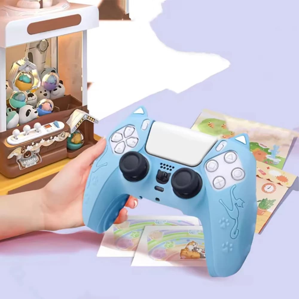 Cover in Silicone Antiscivolo e Antiurto Stile Gatto Carino per Controller di Gioco PlayStation 5 PS5, Accessori Protettivi