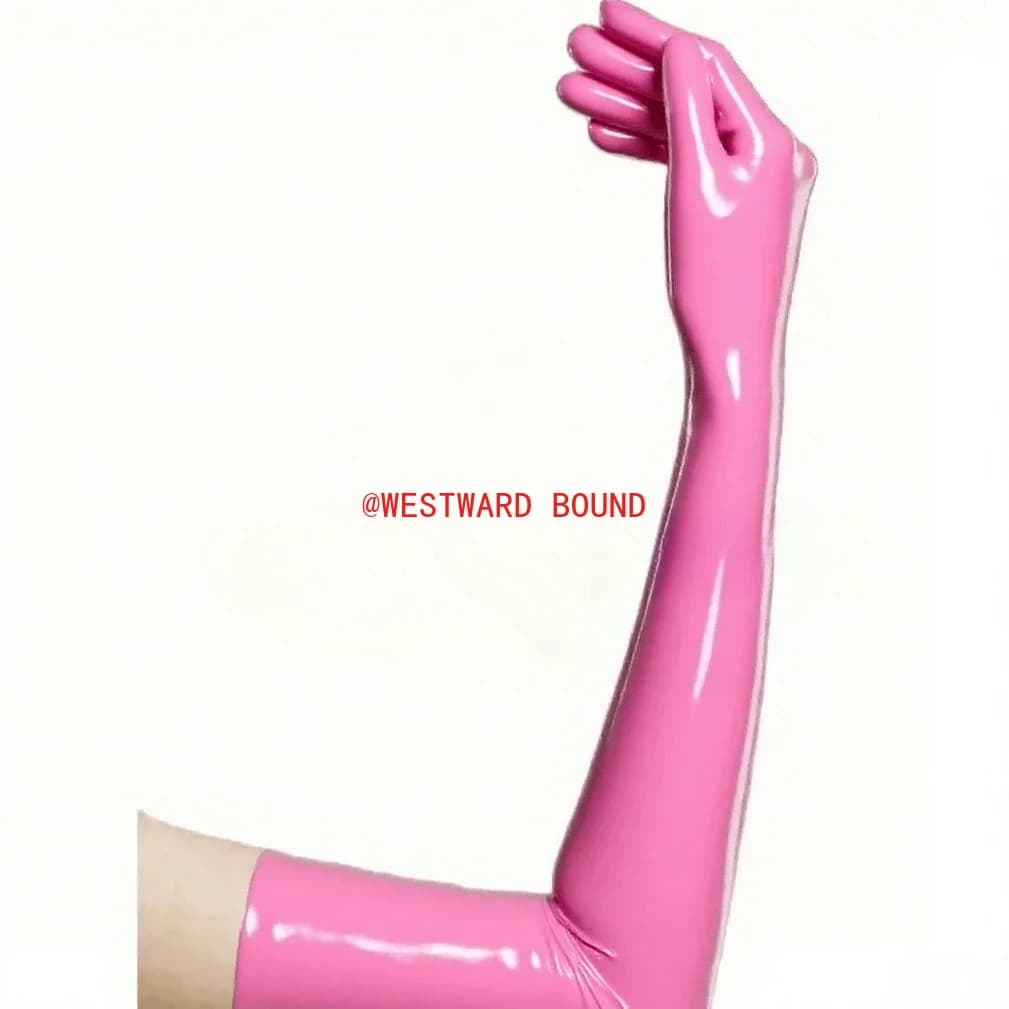 guanti lunghi da opera in lattice personalizzati calzini fetish da donna calza sexy calzini sexy body in lattice pantaloni rosa club wear