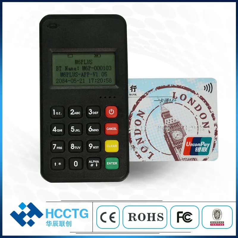 Terminale POS Portatile Contactless con Lettore di Carte NFC M6 PLUS