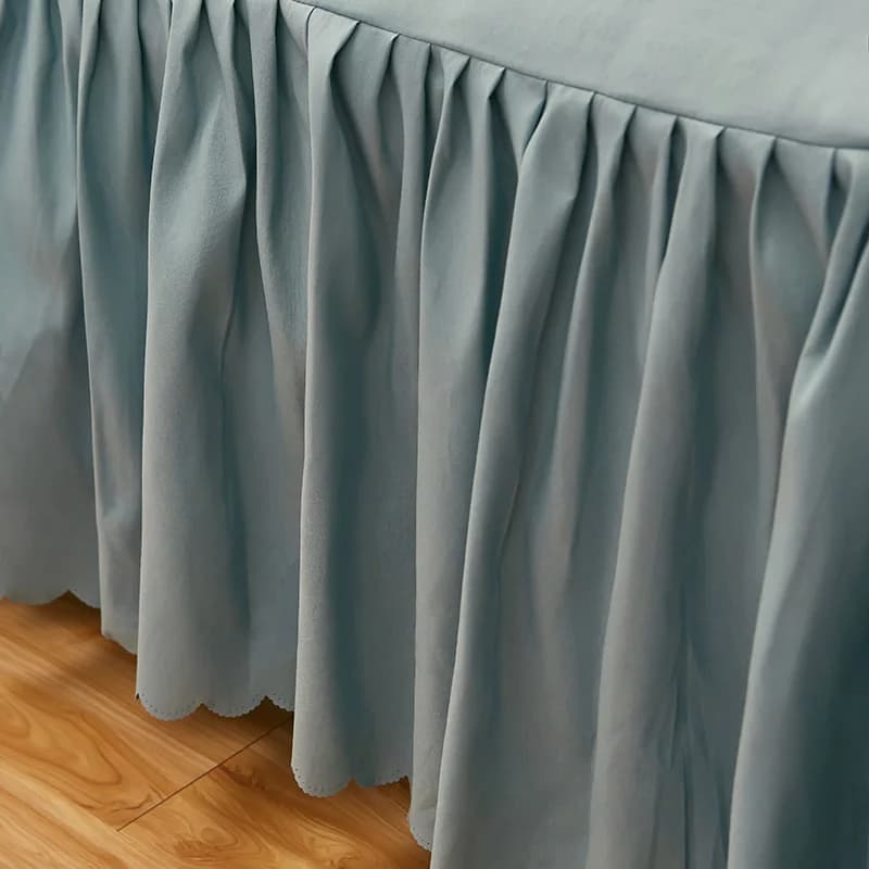 Gonna da letto arruffata in pizzo coreano 1pc copriletto per camera da letto gonna per letto coprimaterasso antiscivolo copriletto copriletto tinta unita