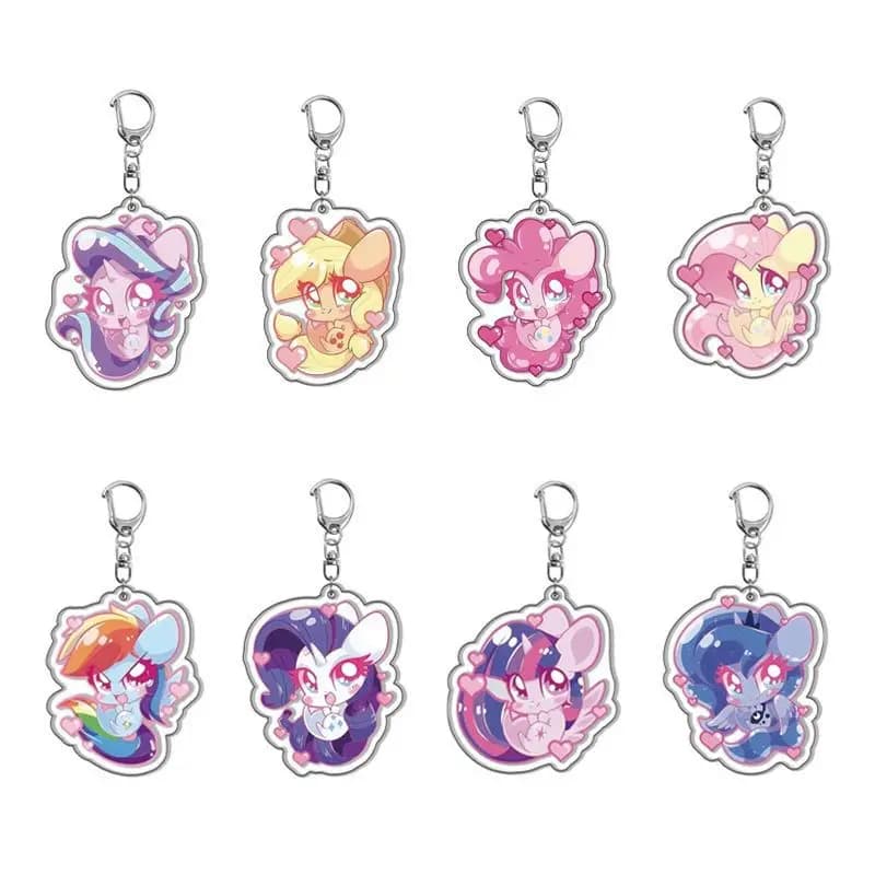 Portachiavi in Acrilico My Little Pony, Ciondolo per Borsa, Accessori Creativi, Gioiello con Personaggio per Ragazze
