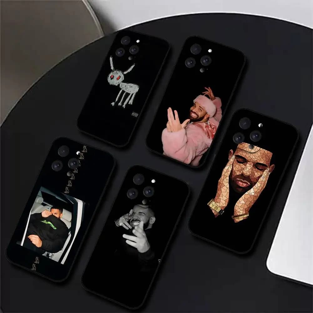 Custodia per telefono Rapper D-Drake per iPhone 17 16 15 11 13 14 Pro Max X Xr Xs Max 12mini, Cover Nera