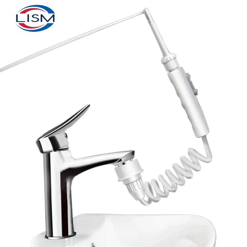 New Faucet Oral Irrigator Portable Teeth Cleaner Dental Water Flosser Pressure Adjustable Water Pick Jet Flossing No Need Charge