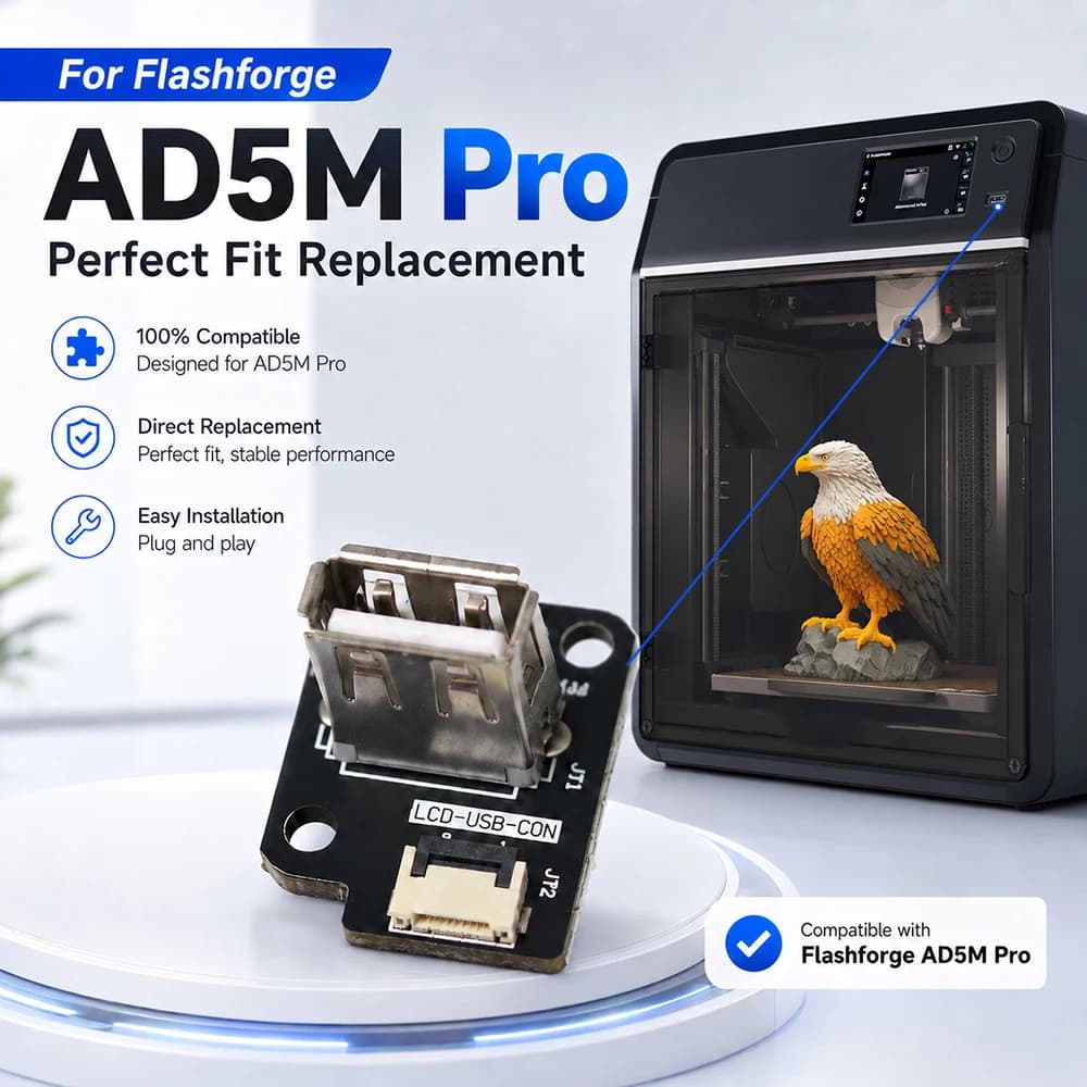 USB Interface Board Replacement Spare Parts For Flashforge Adventurer 5M Pro AD5M Pro 3D Printer USB Connection Board
