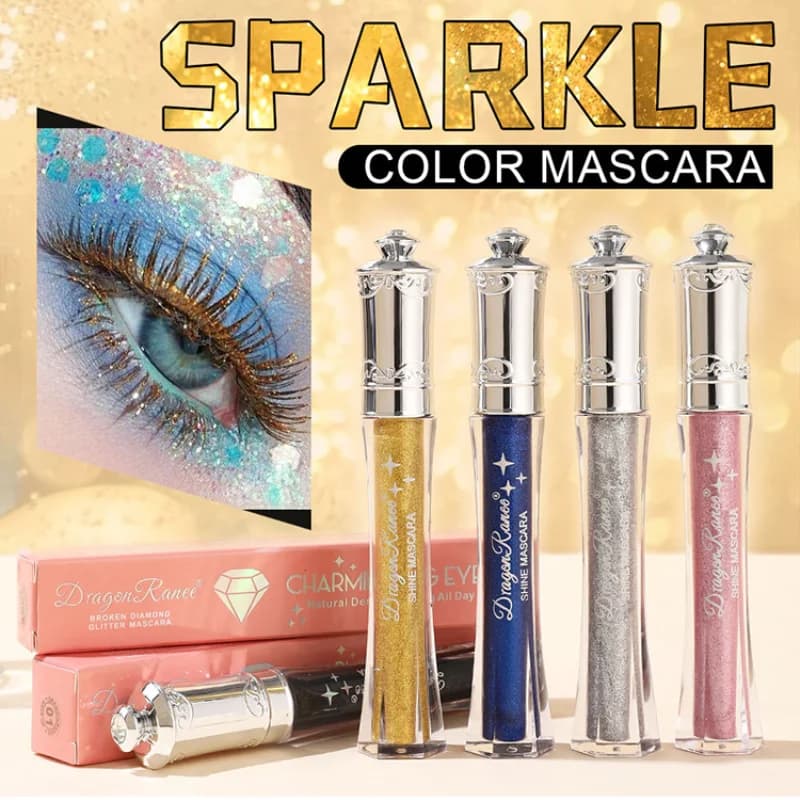 Mascara Sparkling Glitter Waterproof Diamond Colorful Beauty Extension Long-lasting Beauty Eyelashes Makeup Quick Drying
