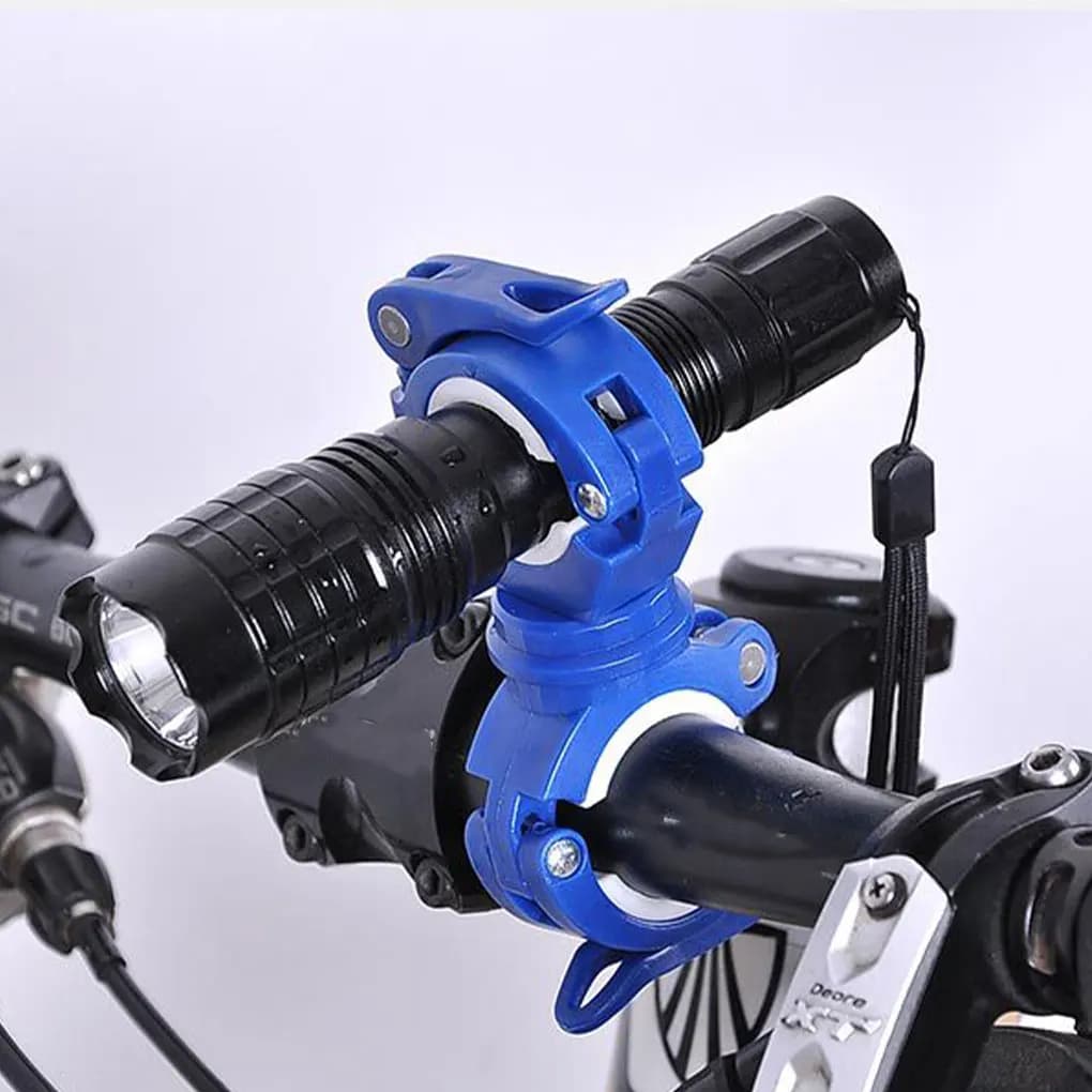Bicycle Light Bracket Bike Lamp Holder LED Torch Headlight Pump Stand Quick Release Mount 360 Degree Rotatable Accessories