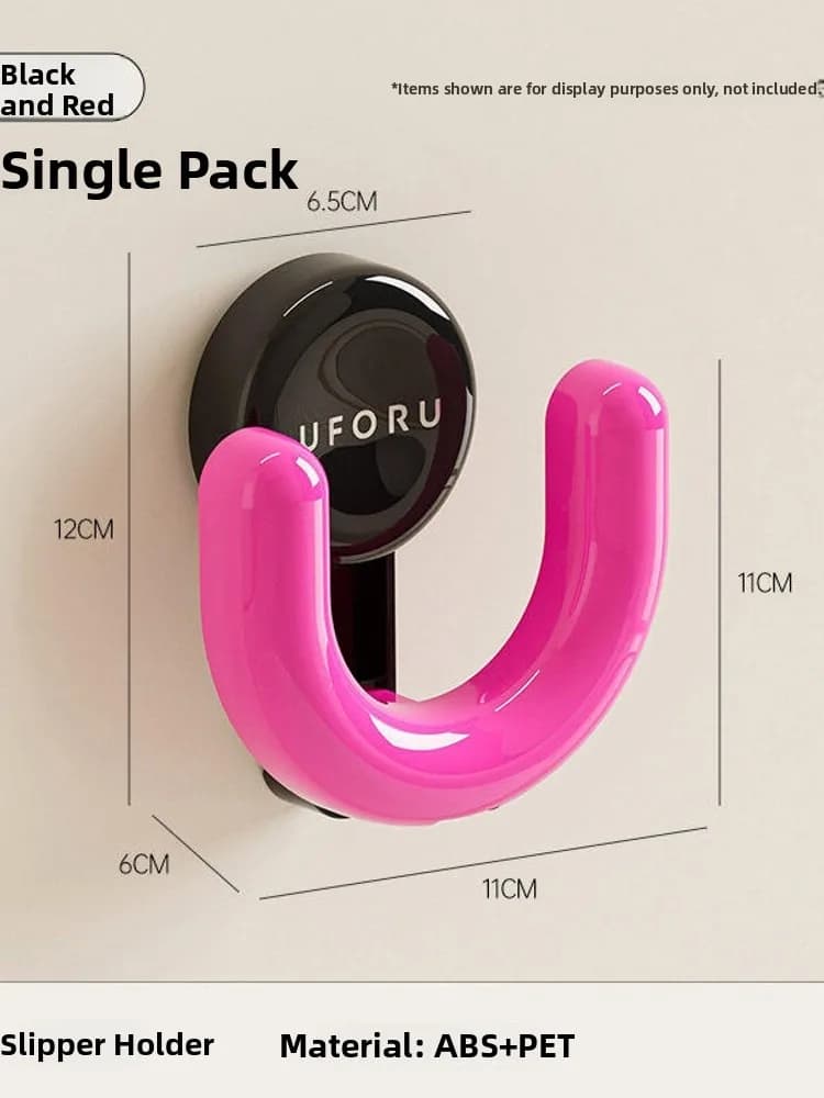 Gancio a ventosa senza foratura, portata 5 kg, per appendi pantofole da bagno, stile moderno e semplice, in plastica