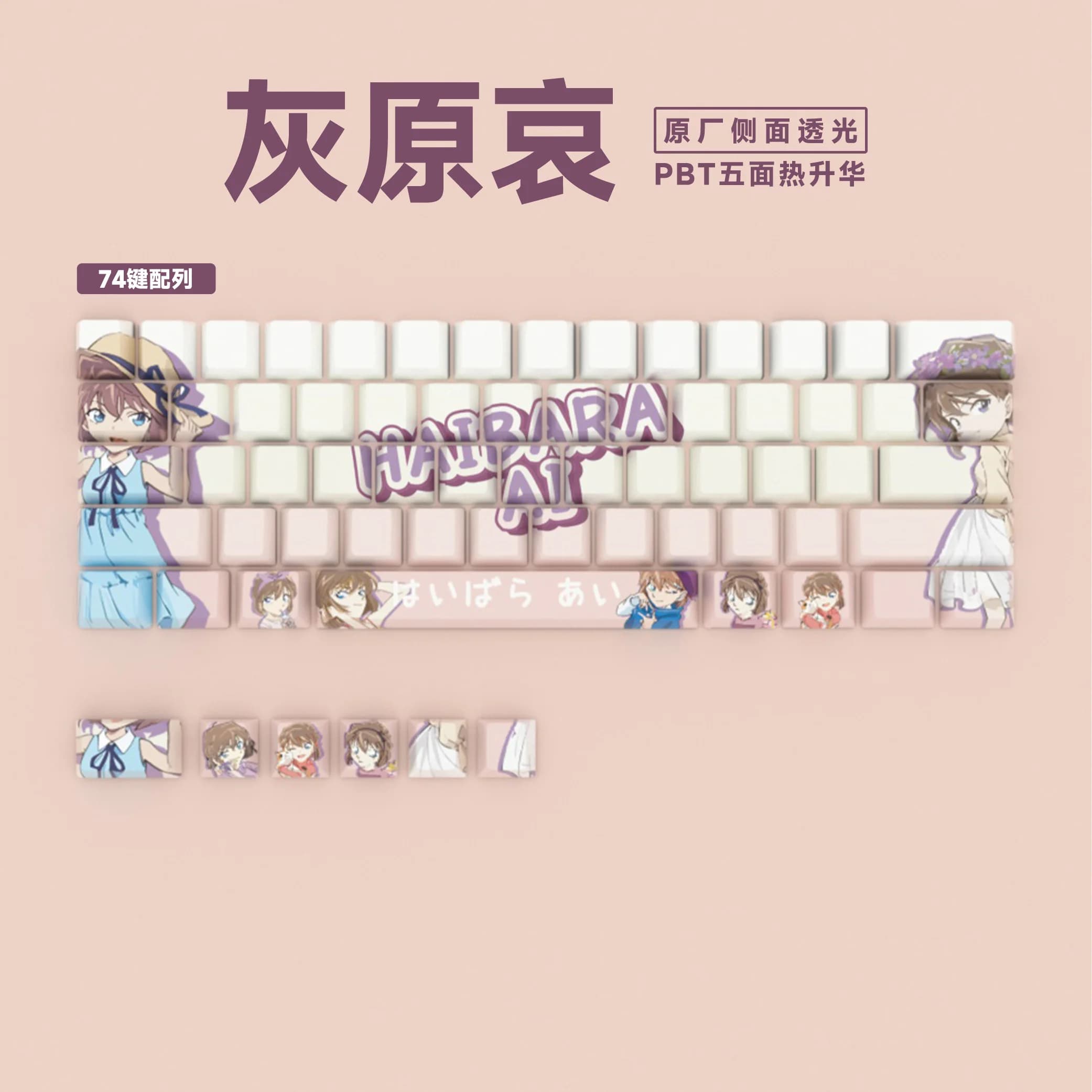73 tasti Tasti a tema Anita Hailey Giappone Copritasti PBT Cherry Profilo Keycap per tastiera meccanica ANSI Wooting 60 Atk Made Ace