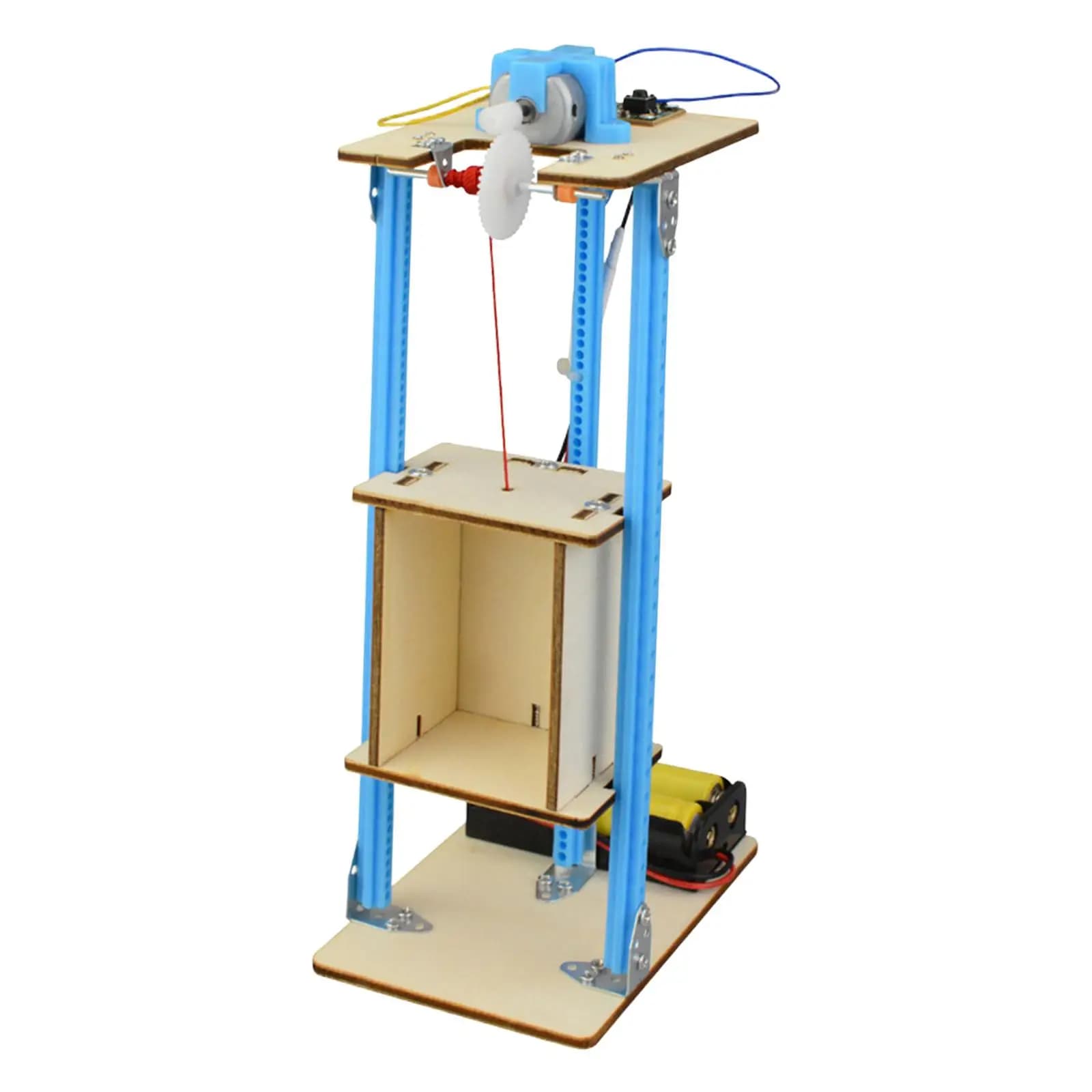 Kit Educativo Fai-da-Te: Modello di Ascensore in Legno, Progetto Scientifico per Bambini e Adolescenti, Facile da Assemblare