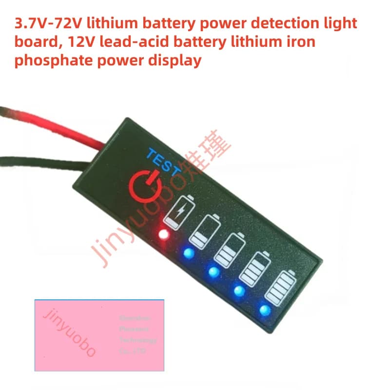 Scheda di rilevamento alimentazione batteria al litio 3.7V-72V, display di alimentazione per batterie al piombo-acido 12V e al litio ferro fosfato