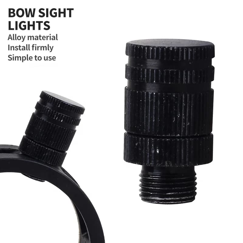 Tiro con l'arco Bersaglio da caccia Arco composto Vista ottica Arco composto Misura universale Filettatura standard da 9 mm Luce di mira a LED blu