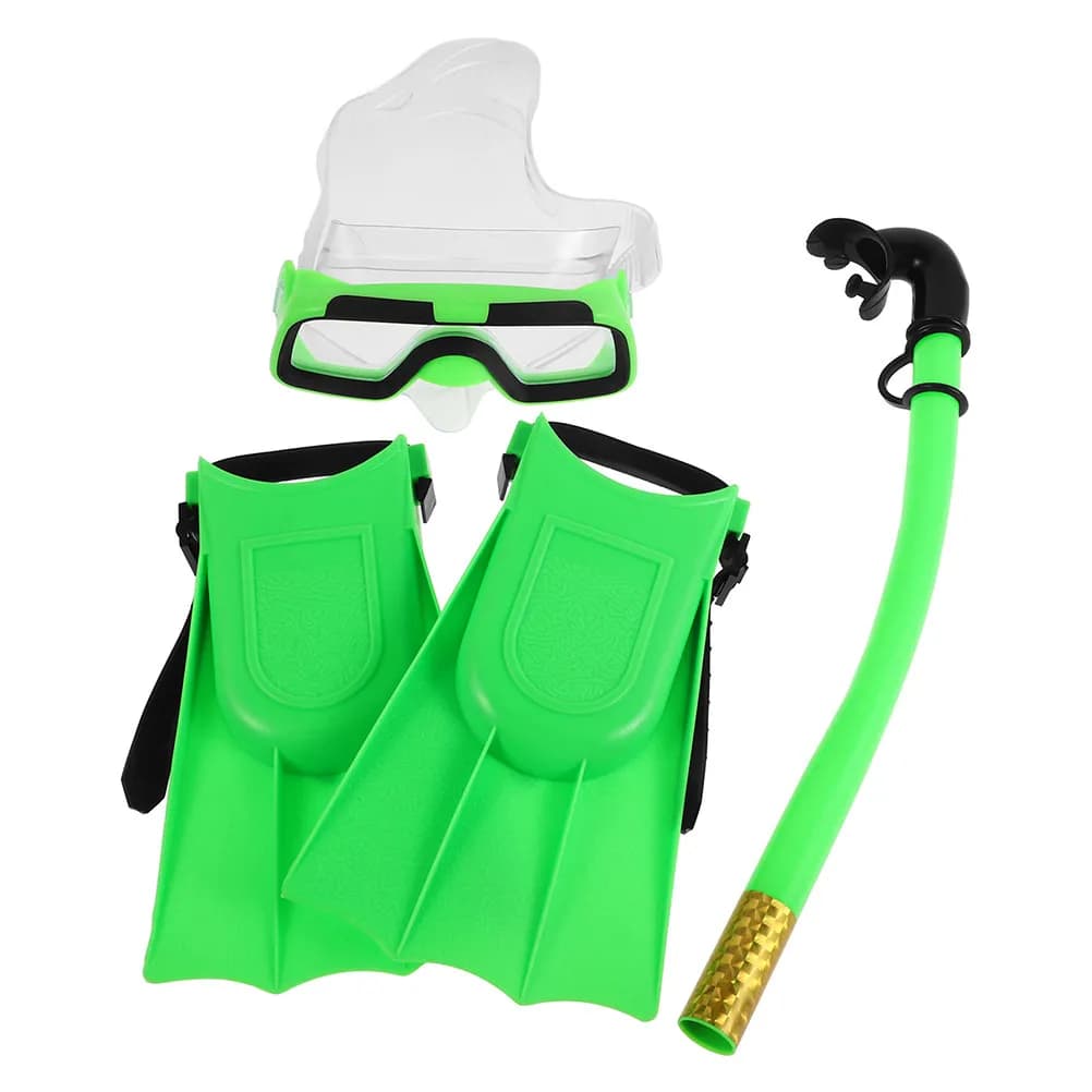 Children's Snorkel Set 1 Piece: Occhialini Anti-fog, Boccaglio and Pinne Adjustable for Swimming, Children's Equipment 5-10 Years