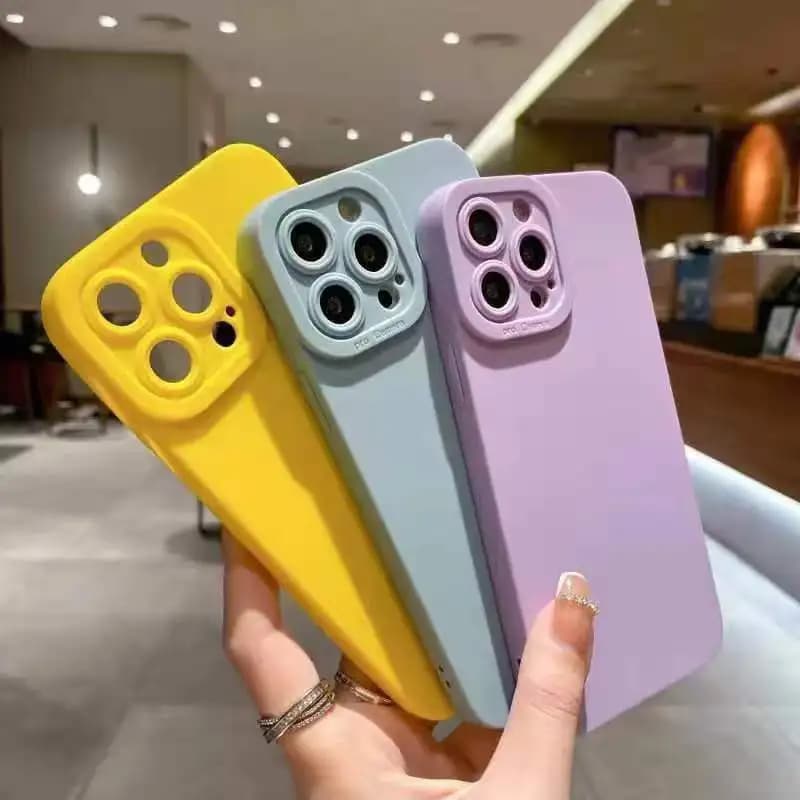 Custodia per telefono in silicone color caramella di lusso per iPhone 17 Air 16 15 14 Plus 13 12 Mini 11 Pro Max XS Max XR Copertura per sensazione di pelle liquida
