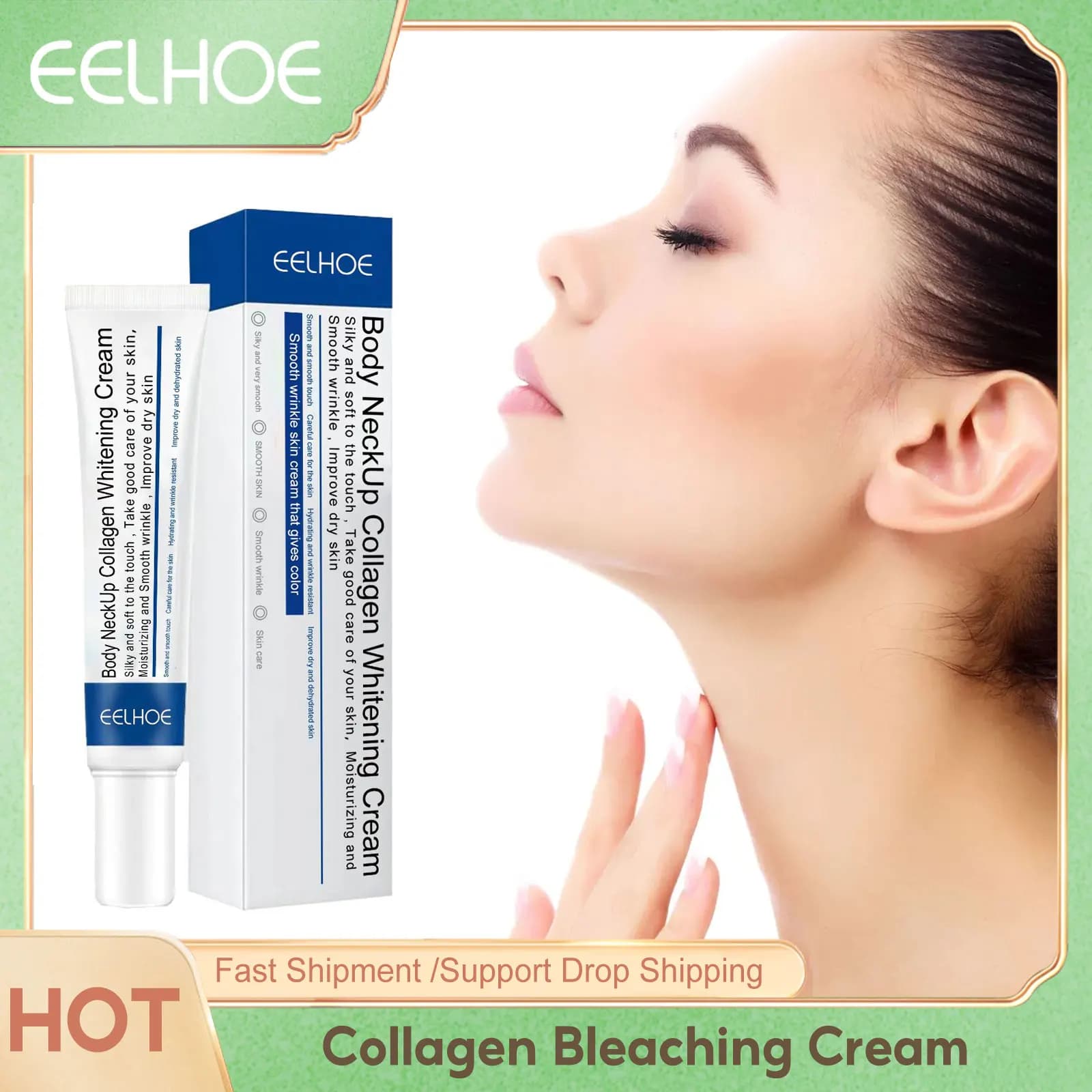 Collagen Neckup W-hitening Cream Remove Melanin Tightening Lifting Fade Neck L-ines Double Chin Remove Nourish Brighten Skincare