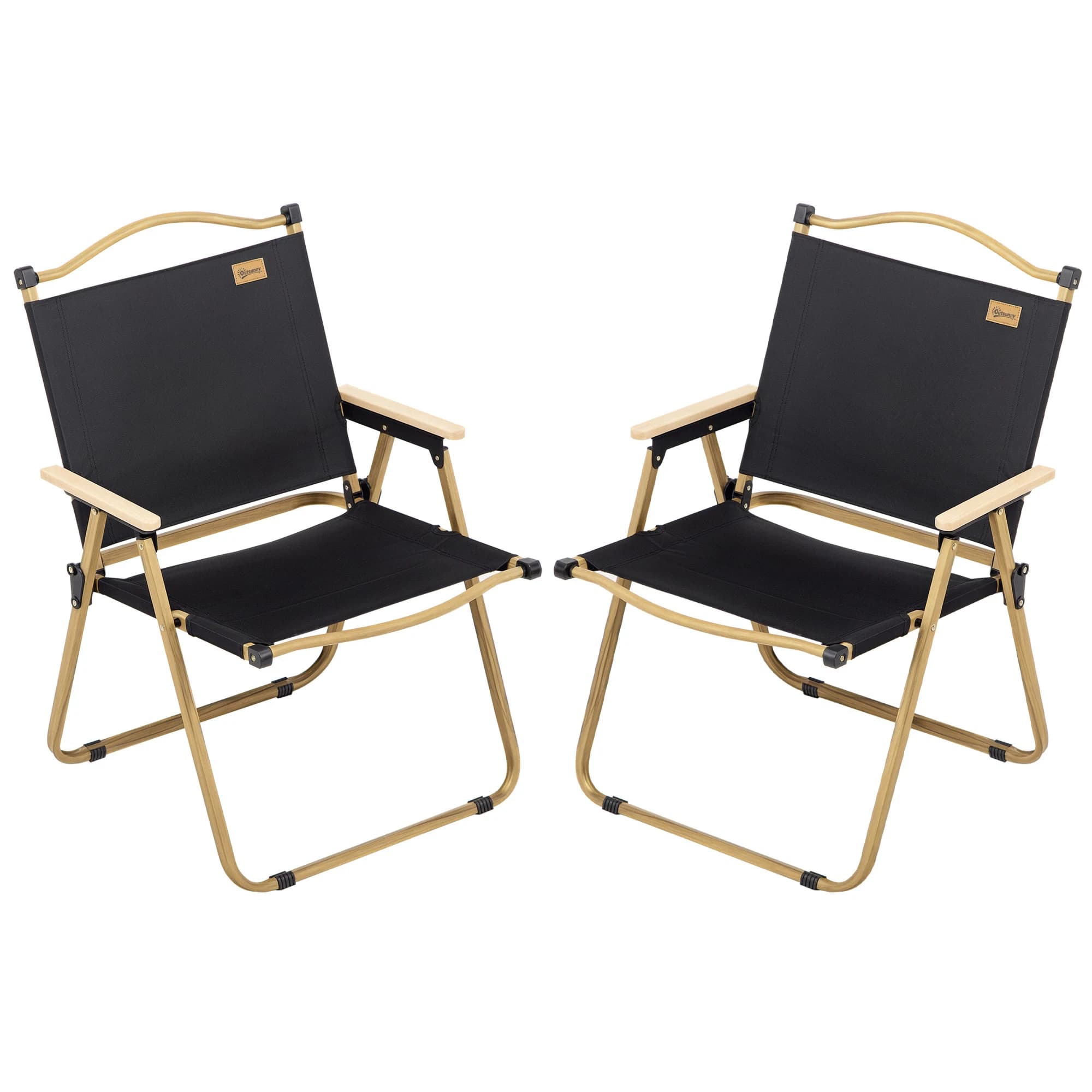 2 Pack Folding Camping Chair metal frame & Oxford cloth Lightweight & Portable Beach Chairs Armchairs Perfect for Festivals, Fishing Picnic and Hiking
