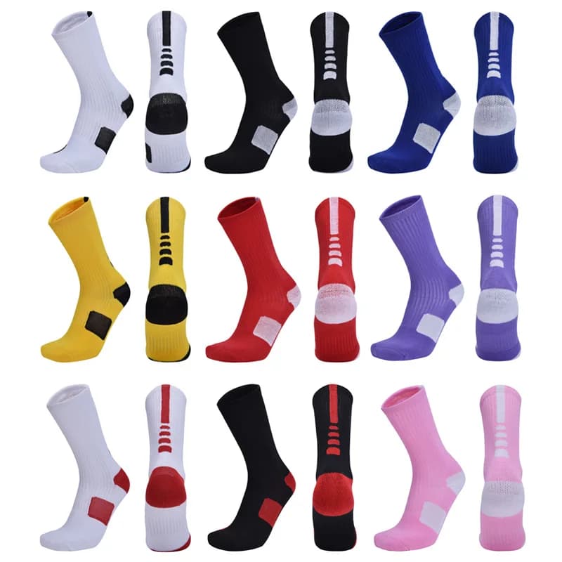 Men Cycling Socks Breathable Anti-slip Compression Stockings Women's Running Football Soccer Crossfit Basketball Bicycle Socks