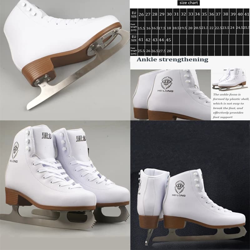 Scarpe per pattini da ghiaccio invernali con lama di ghiaccio Termico caldo addensato Bambini Principianti di figure di ghiaccio per adulti in scarpe da pattinaggio di figura