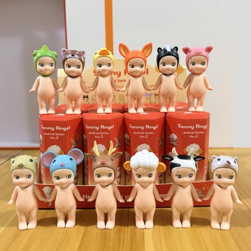 Mini Angel Blind Box Toy – Animal Standing Series (Vol. 2): Cute Figurines for Desktop Decoration – Birthday or Christmas Gift