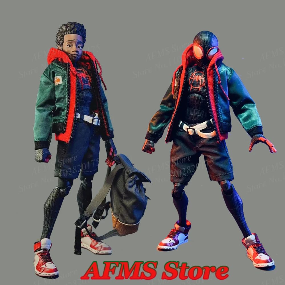 1/12 Soldato Maschile Giacca Pantaloni Nel Spider Boy Miles Morales Vestiti Set Misura 6 Pollici Sentinel SV Action Figure