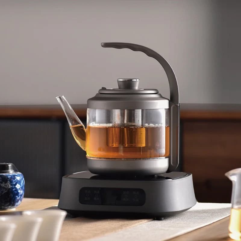 Bollitore elettrico da 1350 W Pompaggio inferiore completamente automatico Bollitore bollente rapido Teiera per ufficio Teiera con controllo della temperatura in vetro 1000 ml