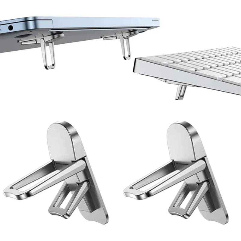 Supporto Pieghevole per Laptop 2/4 Pezzi, Supporto Portatile per Notebook, Rialzo Regolabile, Staffa di Raffreddamento Universale per Laptop e Tablet