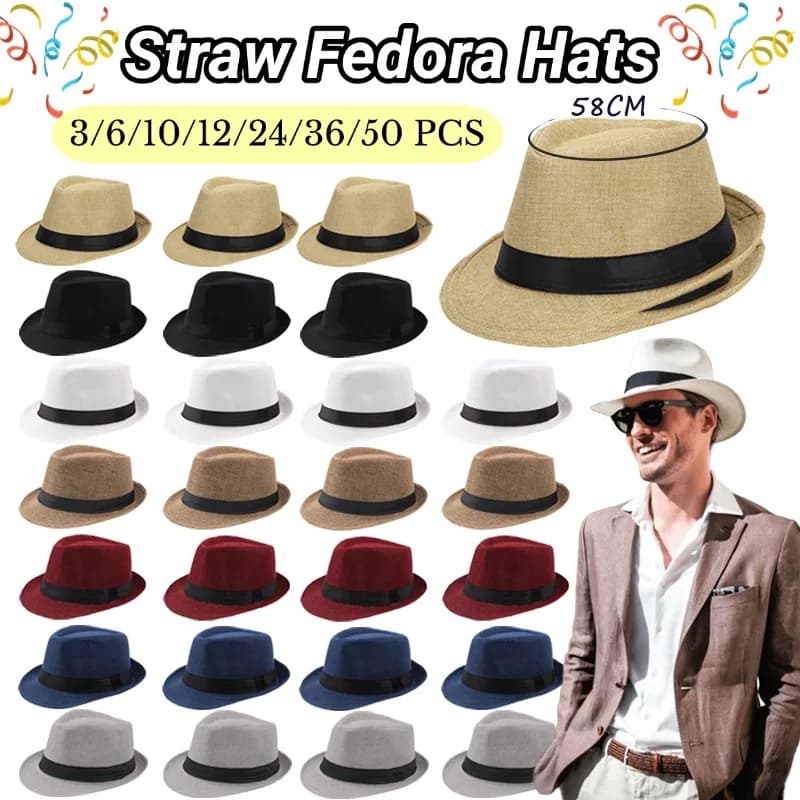 Havana Night Paglia Hat, Fedora for Weddings, Summer Hat for Men and Women, Panama in Tesa Corta, Unisex Beach Hat for Guests