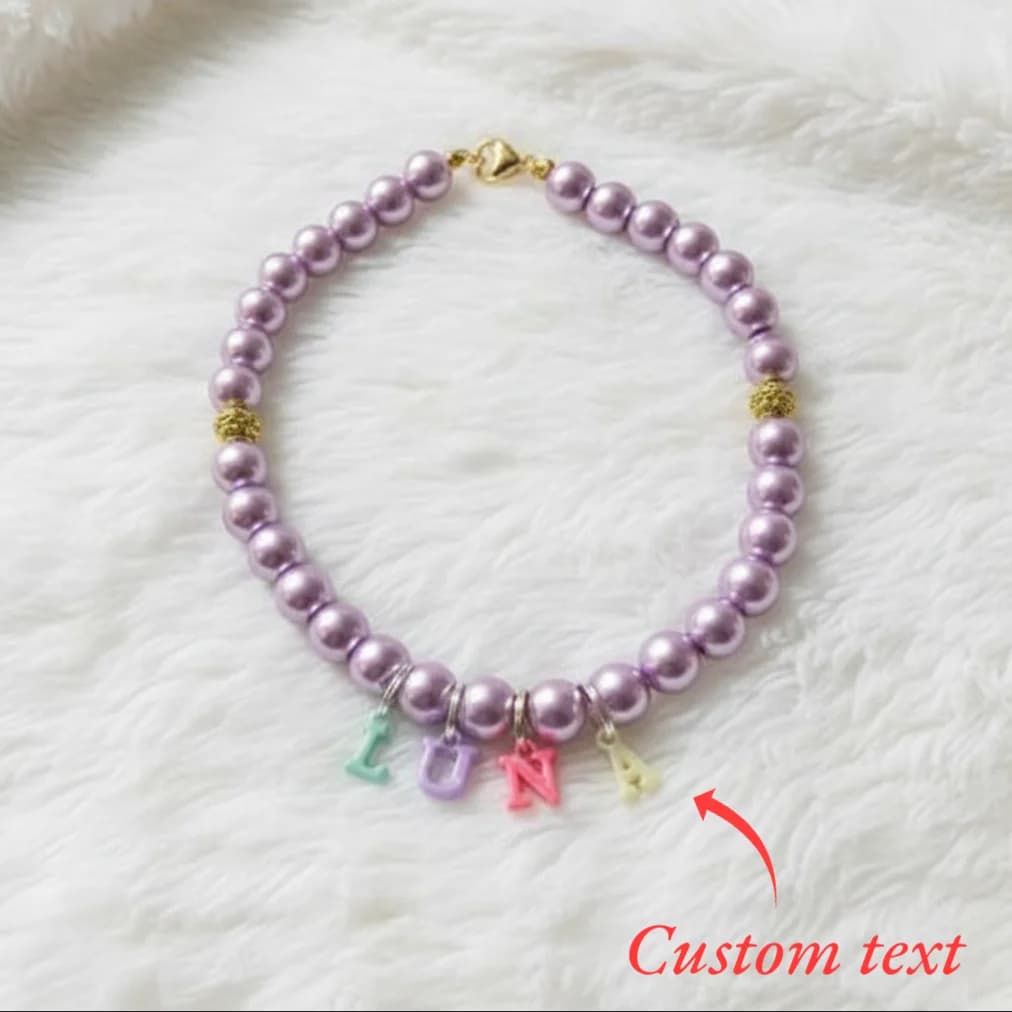 A customized pet necklace, pet dog necklace, pet cat necklace, pet collar, pet gift