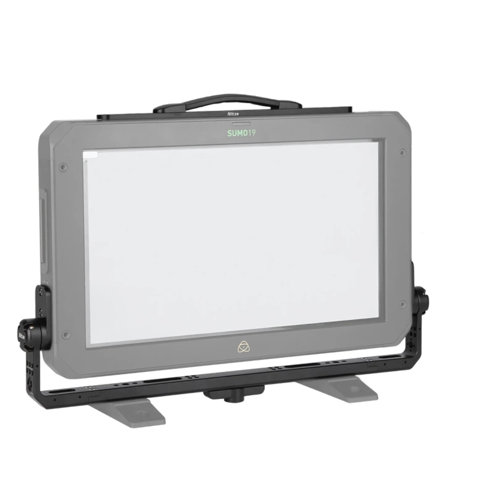 Supporto per monitor Nitze con impugnatura superiore compatibile con Atomos Sumo 19/19SE per treppiede DSLR