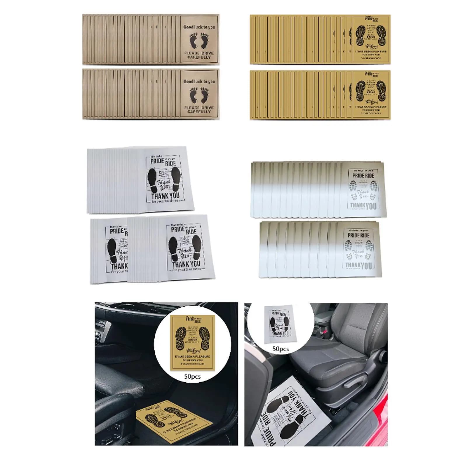 50 Pezzi Tappetini Auto in Carta, Copri Pavimento Impermeabile Multifunzione, Tappetini per Auto