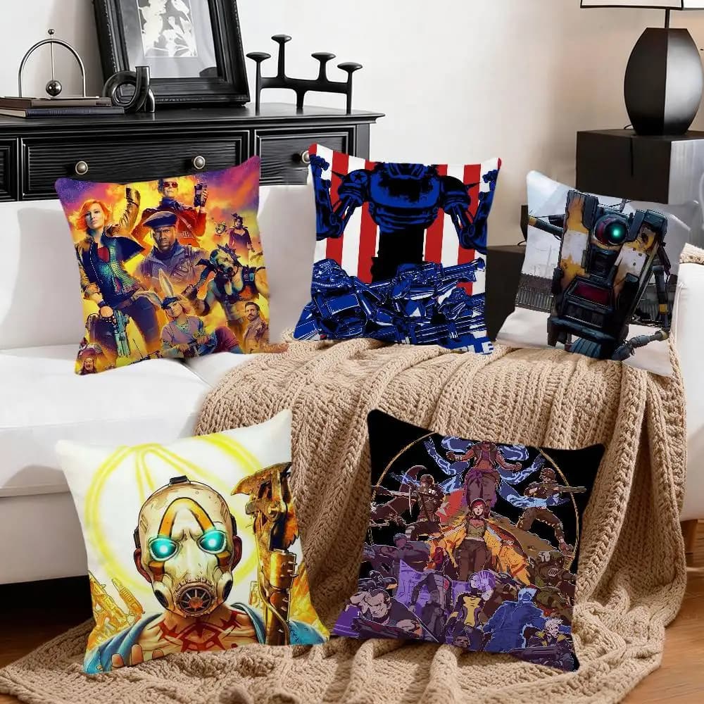 Federa per cuscino quadrata del gioco Borderlands, cuscino confortevole per camera da letto, divano, auto, decorazione per la casa
