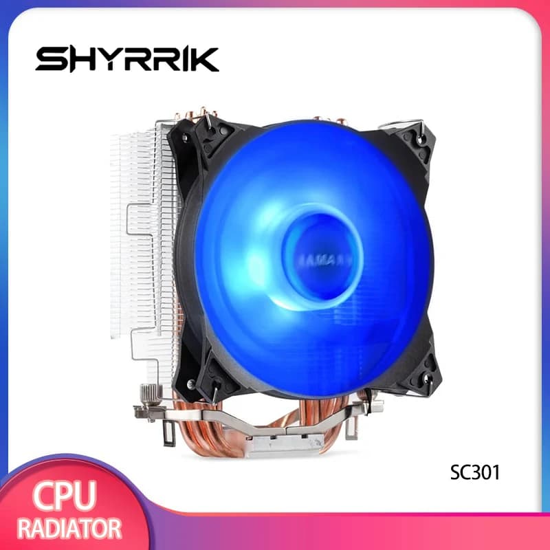 Dissipatore CPU Shyrrik 130W TDP con 5 Heat Pipe, 63CFM, PWM 4 Pin, Radiatore PC Silenzioso per Intel LGA 2011 X79 X99 E5 115X AM3 AM4