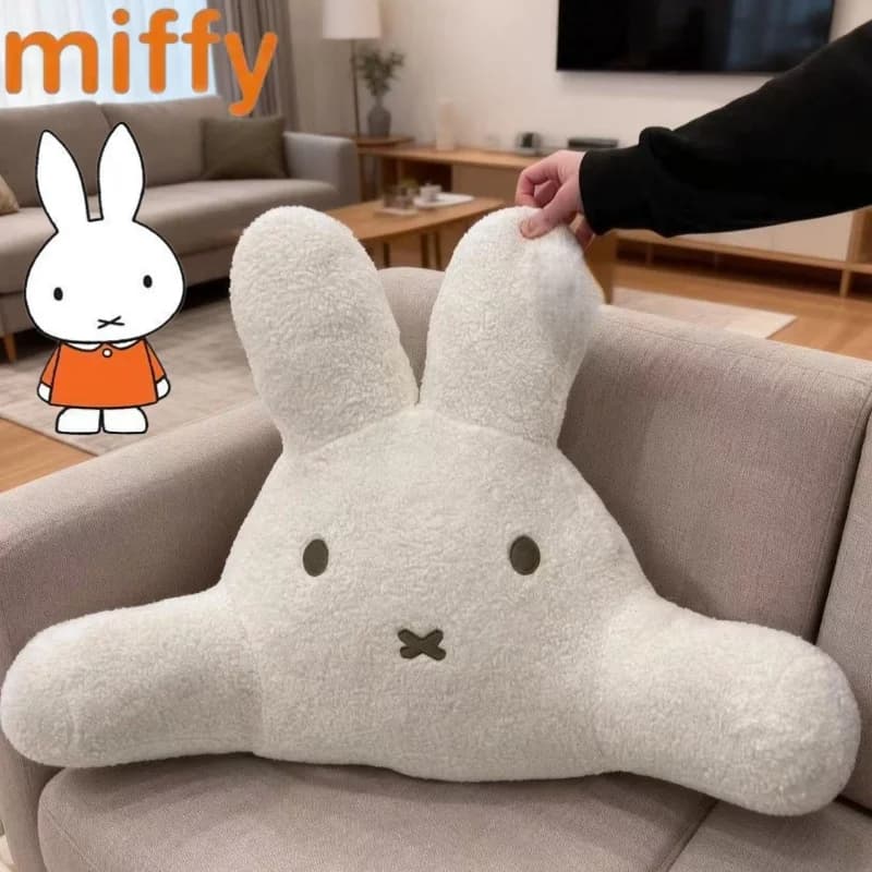 Cuscino Lombare con Motivo Creativo del Coniglio Miffy, Cuscino in Peluche Morbido e Delicato sulla Pelle, Regalo per le Vacanze