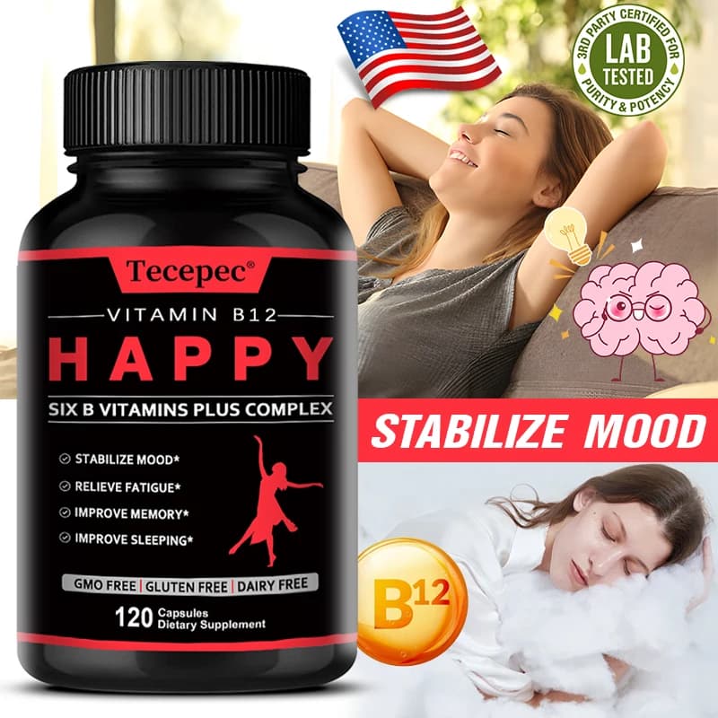 Vitamina B12 - Integratore da 2000 MCG - Beneficia la funzione cerebrale e cardiaca, supporta la memoria e l'apprendimento, aiuta a aumentare l'energia naturale