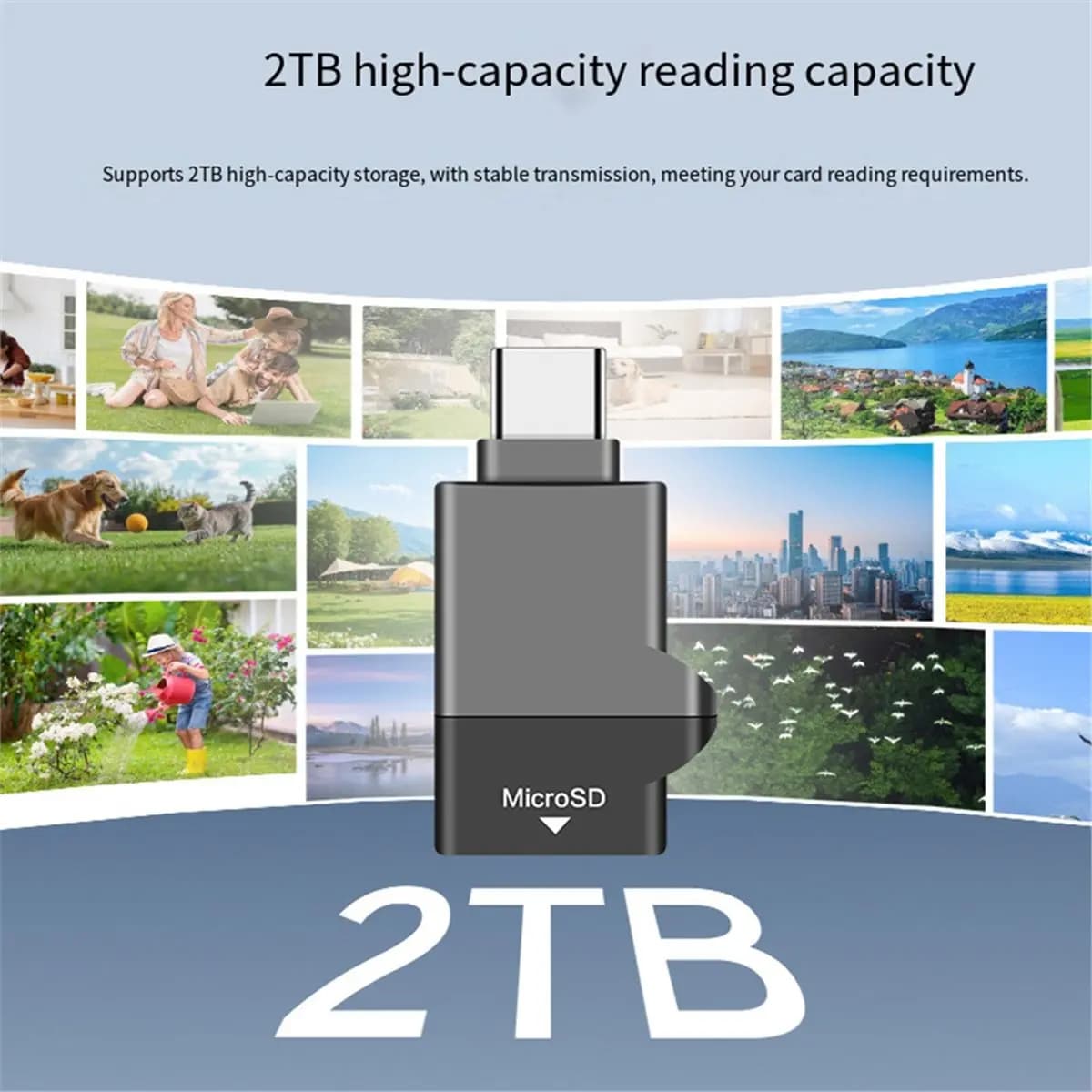 【New User-Coupon!】Mini TF Card Reader USB 3.0 High Speed Type C Memory Card Adapter Smart Cardreader