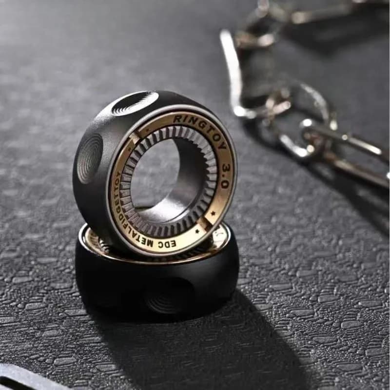 Magnetic Ring for Stress Relief Anti-Anxiety Fidget Toy Spinner Ring for Adults Cool Gadgets for Men Women Birthday Gift Idea