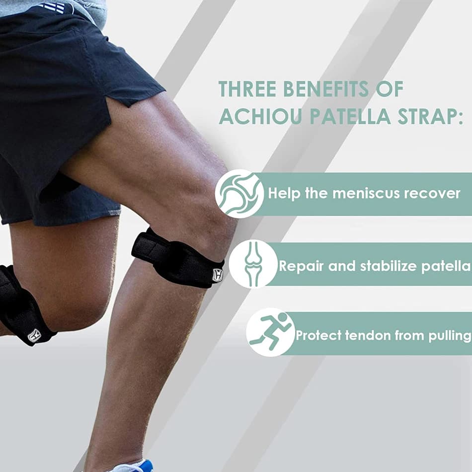 Supporto per Ginocchio WorthWhile Sports con Fascia Regolabile, Protezione in EVA per Basket e Pallavolo